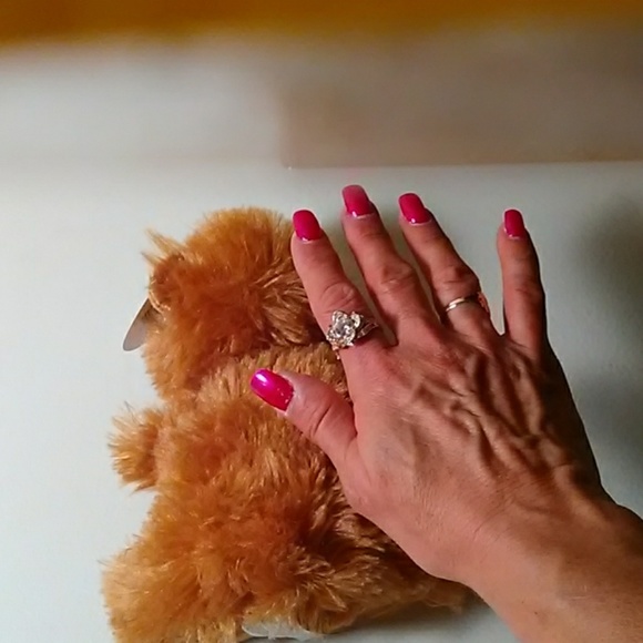 Teddy Bear 6" Realistic fluffy Brand New Embroidered Nose Mouth GOLDEN BROWN - Picture 5 of 5